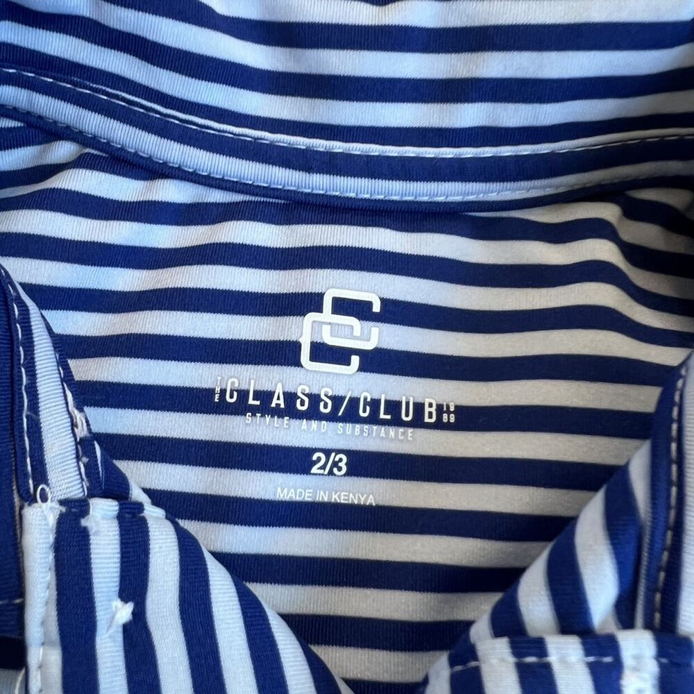 Class Club Blue Striped Polo 2/3 - Picture 6 of 7